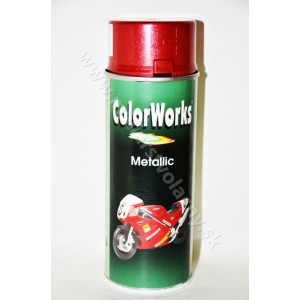 ColorWorks Metallic červený rýchlorastúci sprej 400ml *