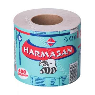 Toaletný papier harmasan mýval 1vrstvový 400útržkov 50m